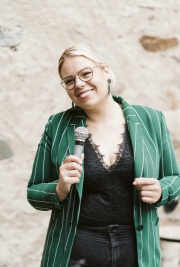 Sängerin Sektempfang