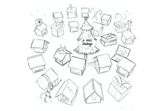 gemalter weihnachstmarkt